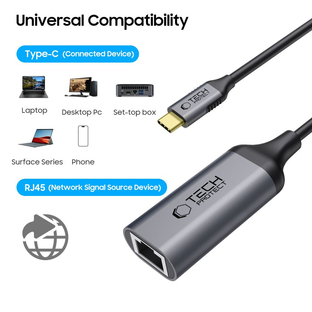 Power Connector Adapters – USB-C to Ethernet RJ45 1000Mbps adapter - Carlat