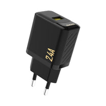 Power Supply Enclosures – 2.4A USB-A wall charger - black - Carlat