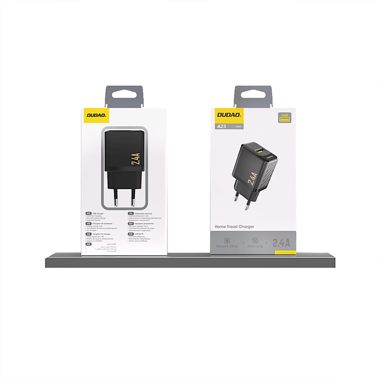 Power Supply Enclosures – 2.4A USB-A wall charger - black - Carlat