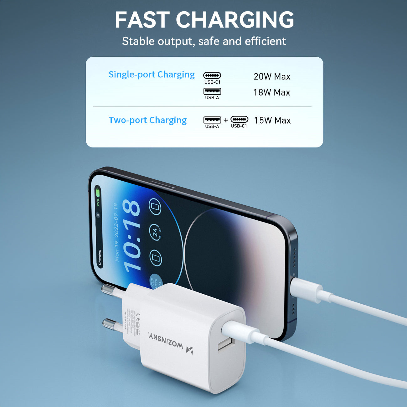 Power Supply Enclosures – 20W USB-A USB-C 100-240V wall charger, - Carlat