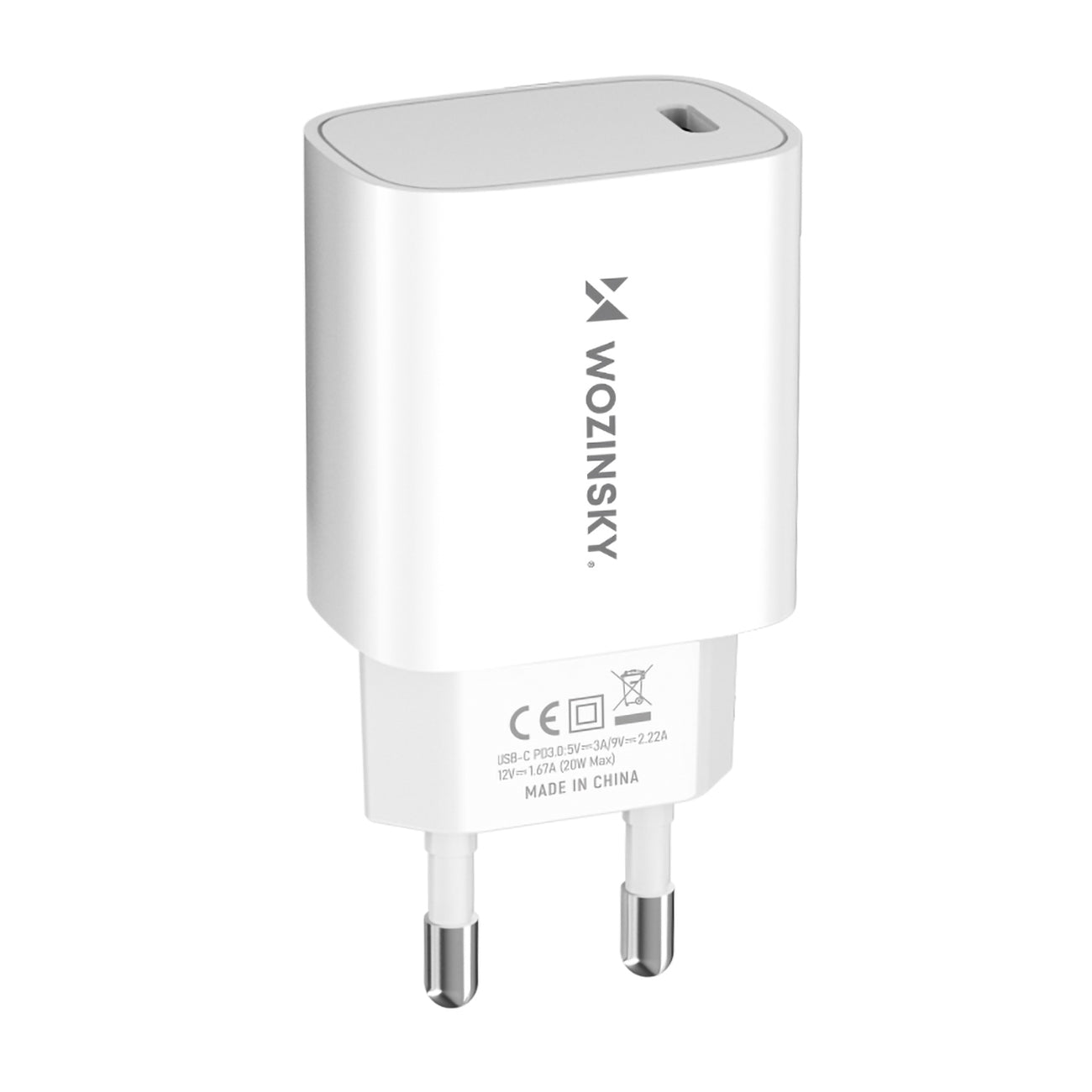 Power Supply Enclosures – 20W USB-C 100-240V wall charger, white - Carlat