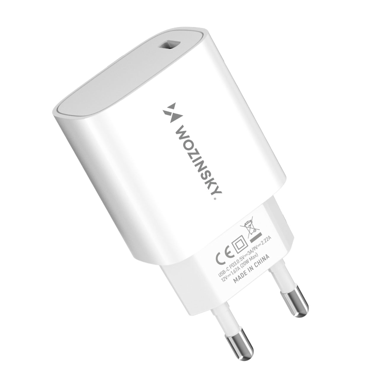 Power Supply Enclosures – 20W USB-C 100-240V wall charger, white - Carlat