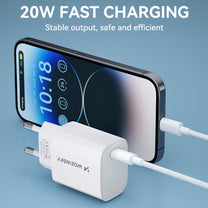 Power Supply Enclosures – 20W USB-C 100-240V wall charger, white - Carlat