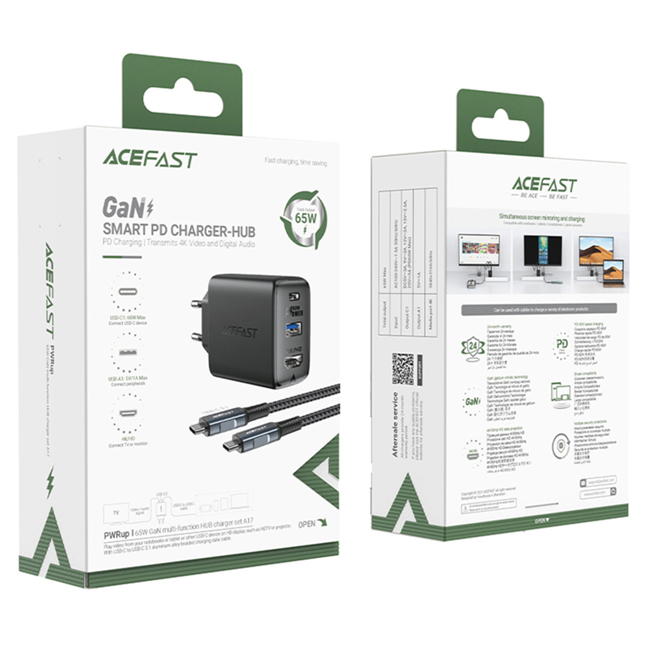 Power Supply Enclosures – 2in1 Charger with USB-C cable + - Carlat