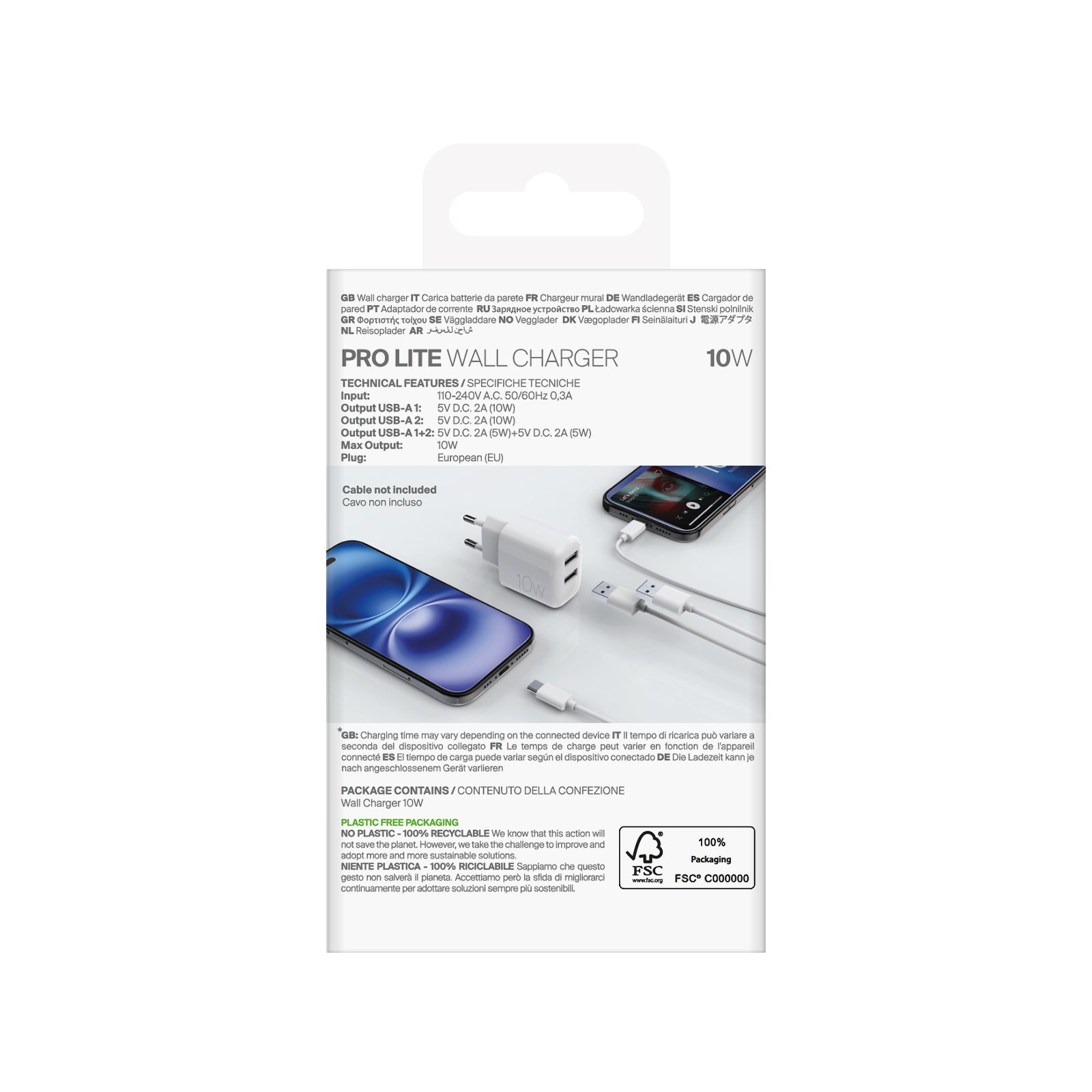 Power Supply Enclosures – 2x USB-A PROLITE 10W mains charger - Carlat