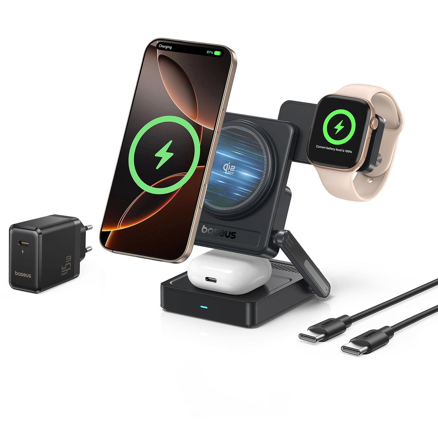 Power Supply Enclosures – 3in1 Qi2.2 35W wireless charger with - Carlat