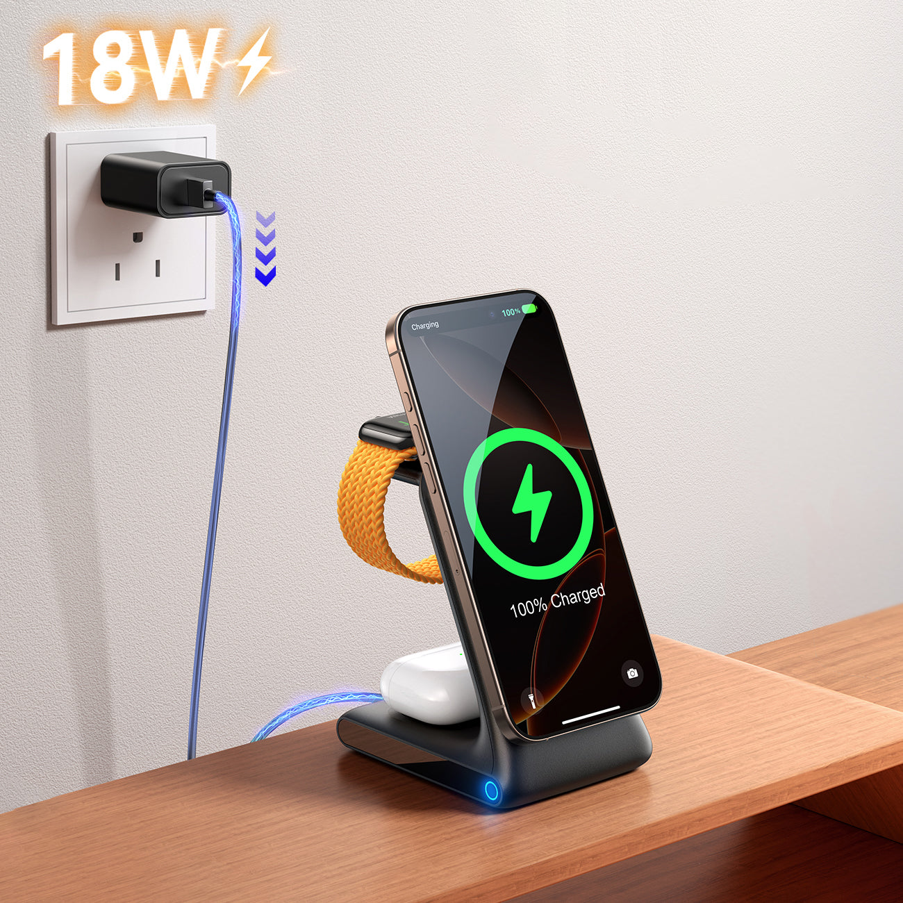 Power Supply Enclosures – 3in1 wireless charger charging station with - Carlat