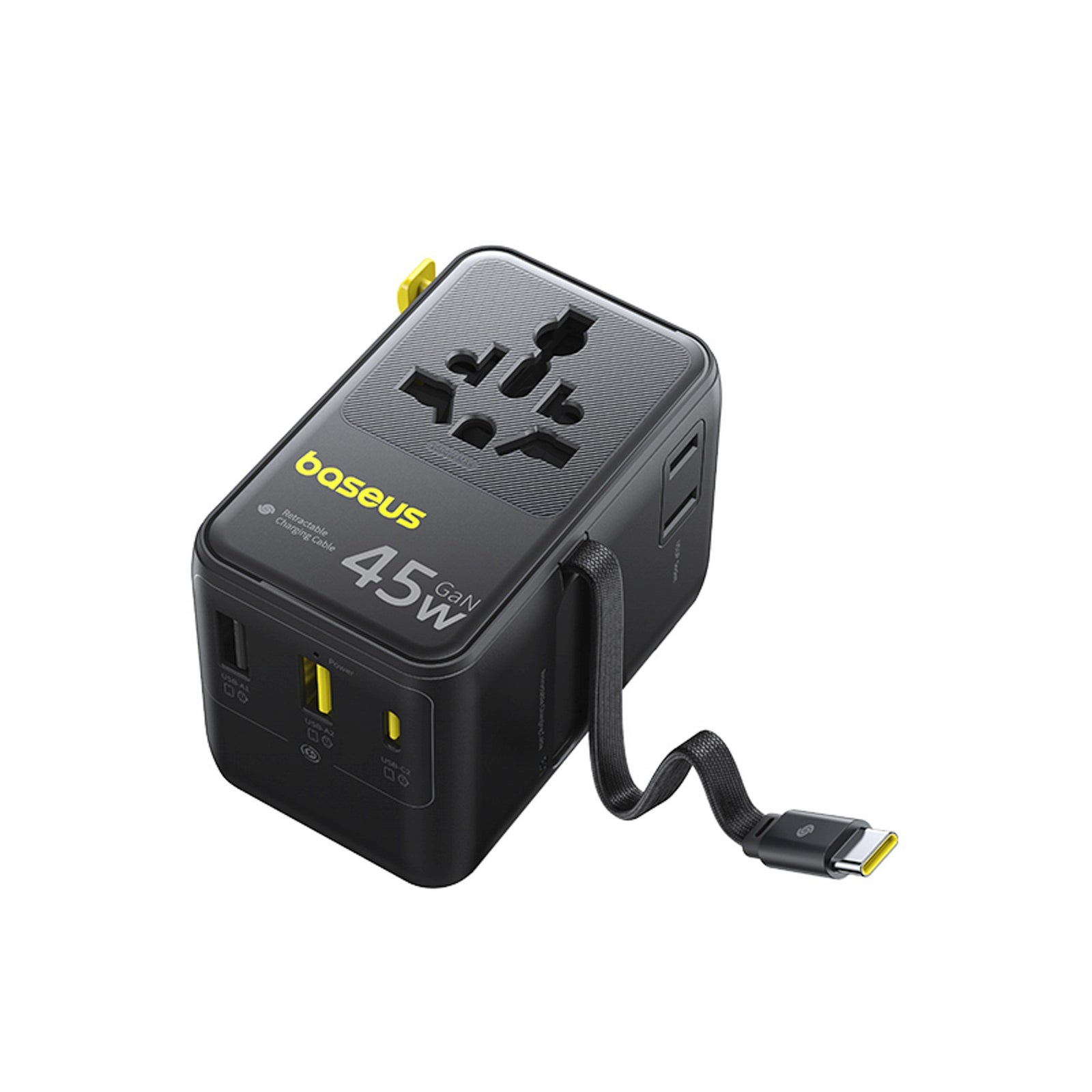 Power Supply Enclosures – 6in1 travel adapter with retractable USB-C - Carlat