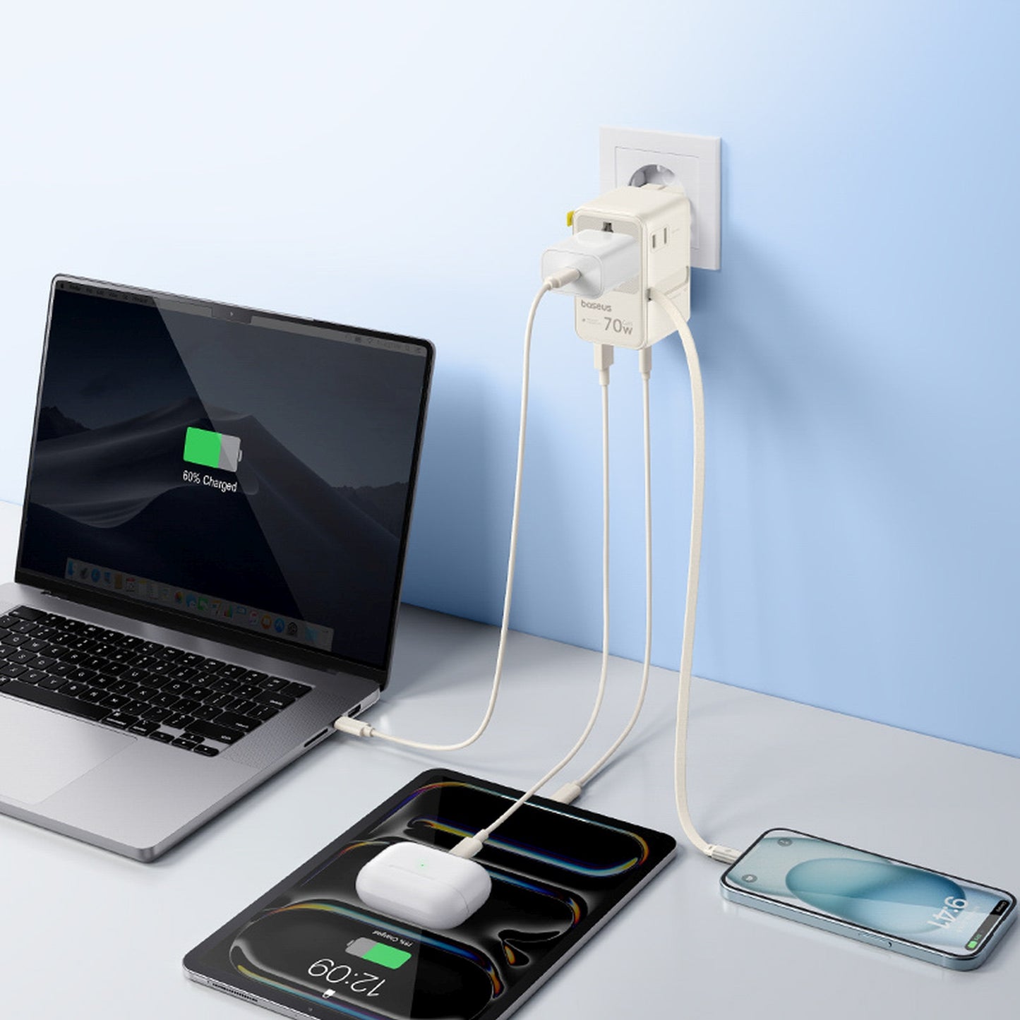 Power Supply Enclosures – 6in1 travel adapter with retractable USB-C - Carlat