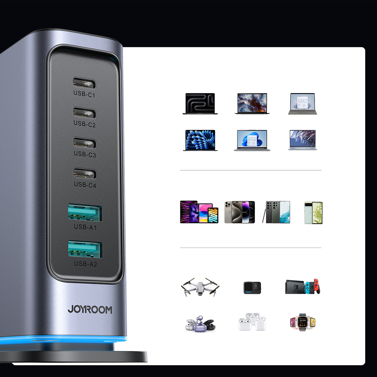 Power Supply Enclosures – Charging station GaN multiport charger 65W - Carlat