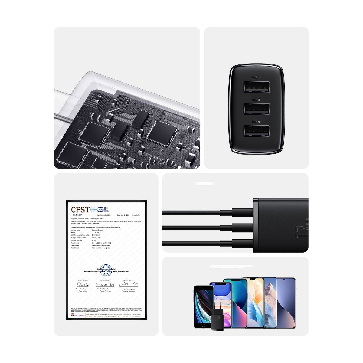 Power Supply Enclosures – Compact 3x USB 17W wall charger, - Carlat