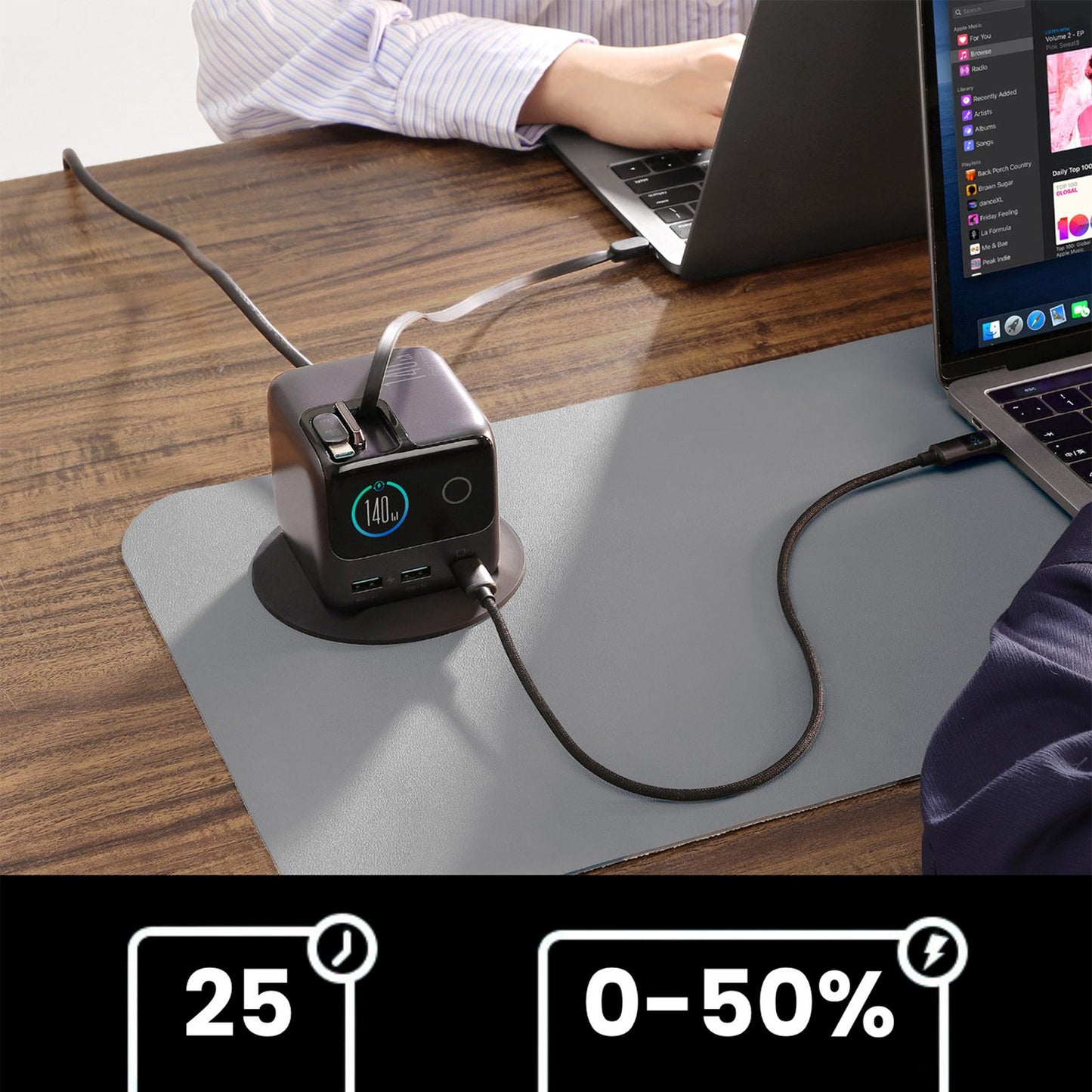 Power Supply Enclosures – Desktop charger 5 ports 2 retractable - Carlat