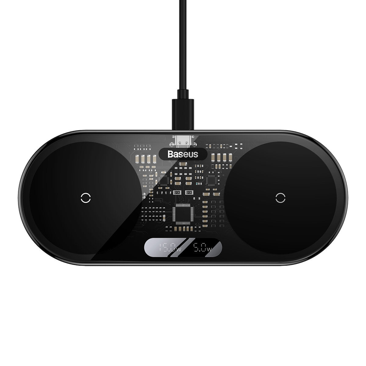 Power Supply Enclosures – Dual QI wireless charger with display - Carlat