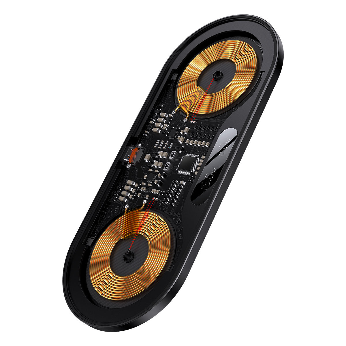 Power Supply Enclosures – Dual QI wireless charger with display - Carlat