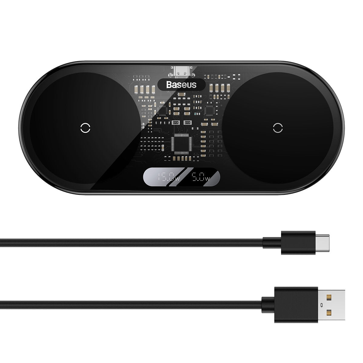 Power Supply Enclosures – Dual QI wireless charger with display - Carlat