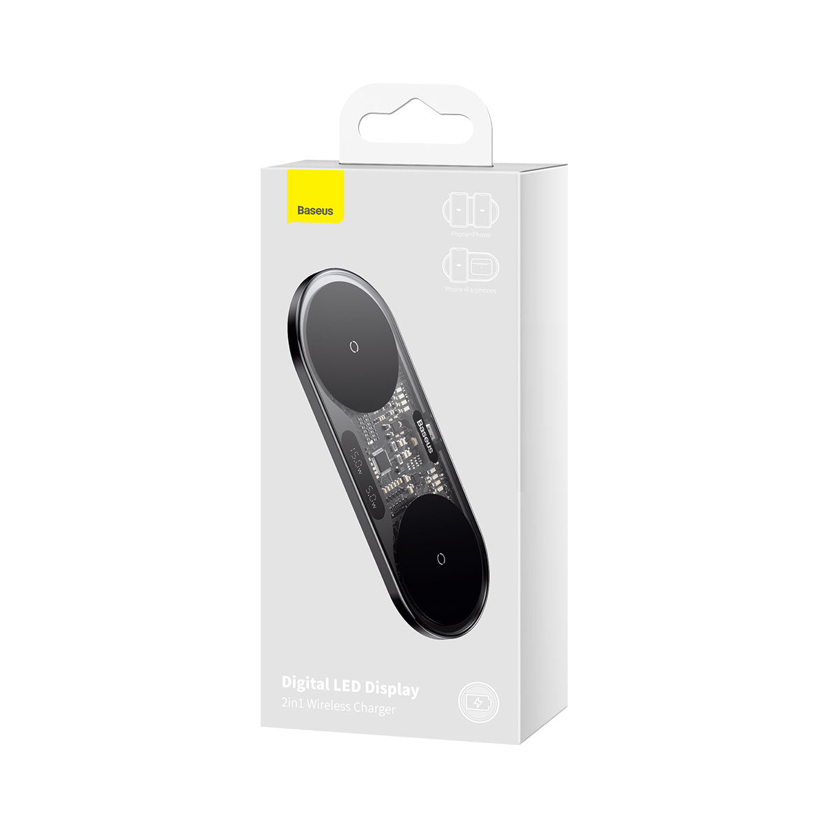 Power Supply Enclosures – Dual QI wireless charger with display - Carlat