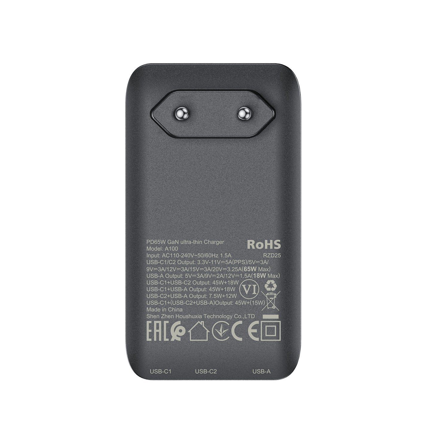 Power Supply Enclosures – Flat 65W GaN 2 USB-C USB-A - Carlat