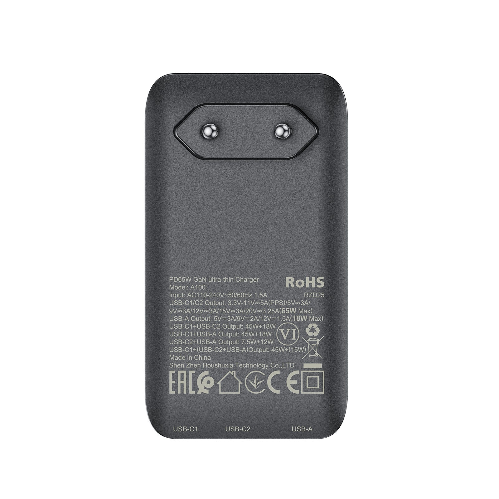 Power Supply Enclosures – Flat 65W GaN 2 USB-C USB-A - Carlat