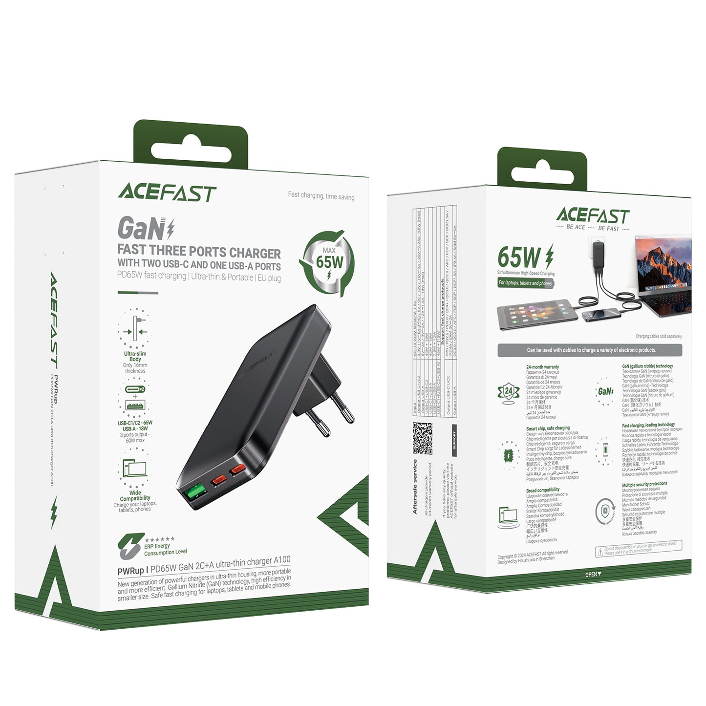 Power Supply Enclosures – Flat 65W GaN 2 USB-C USB-A - Carlat