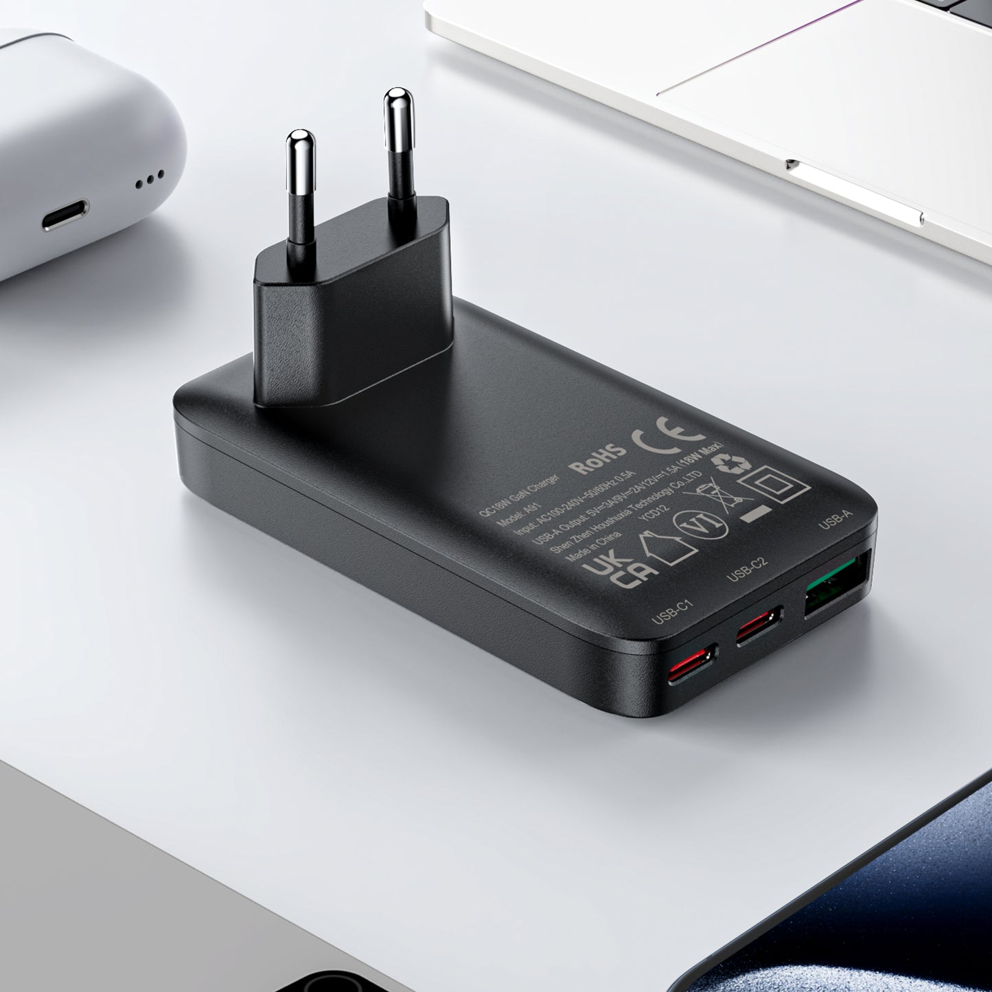 Power Supply Enclosures – Flat 65W GaN 2 USB-C USB-A - Carlat