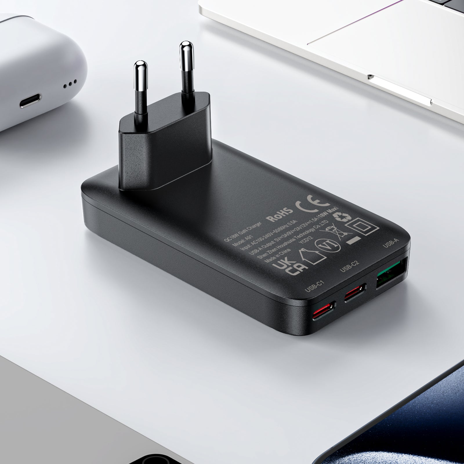 Power Supply Enclosures – Flat 65W GaN 2 USB-C USB-A - Carlat
