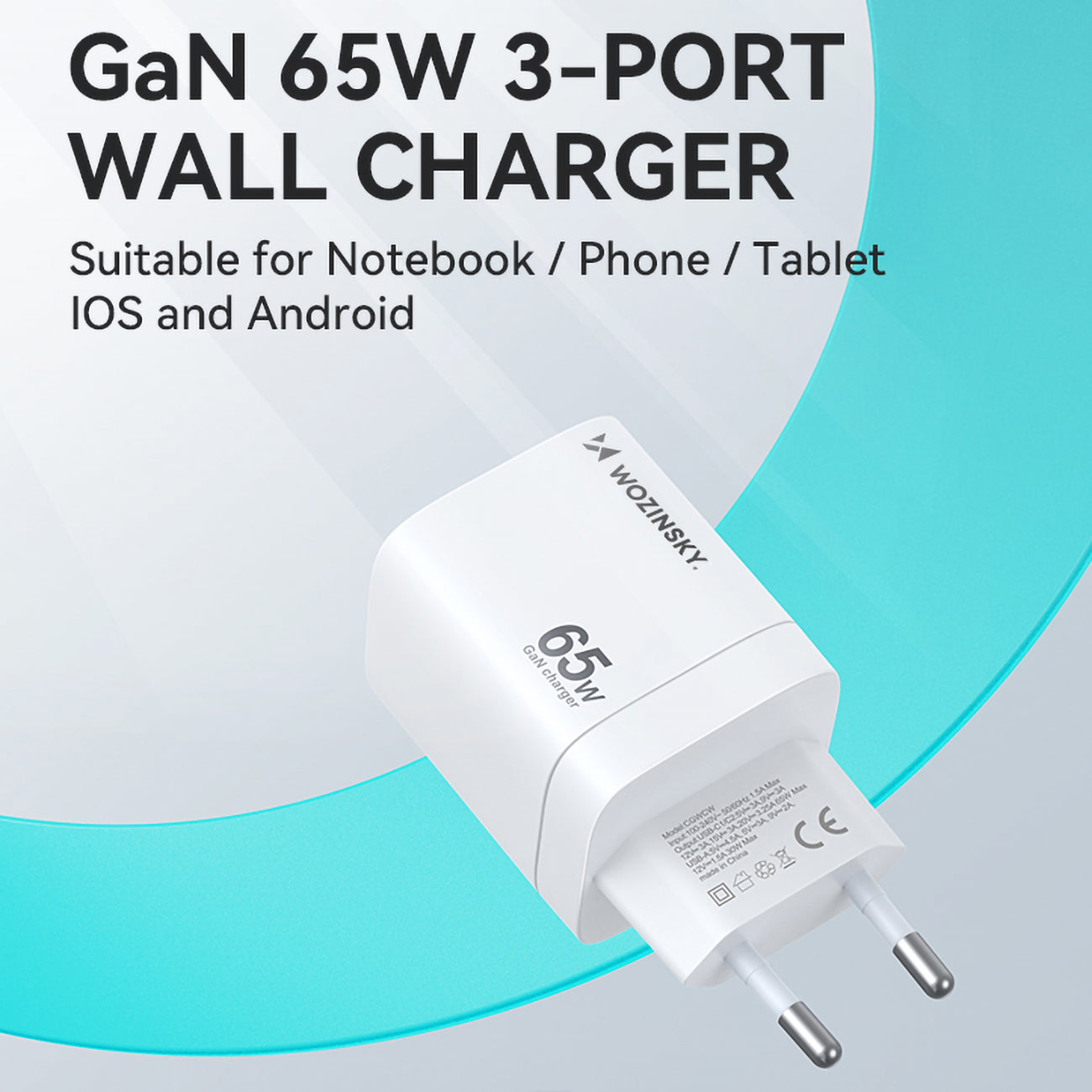 Power Supply Enclosures – GaN 65W 100-240V USB-A 2x USB-C - Carlat