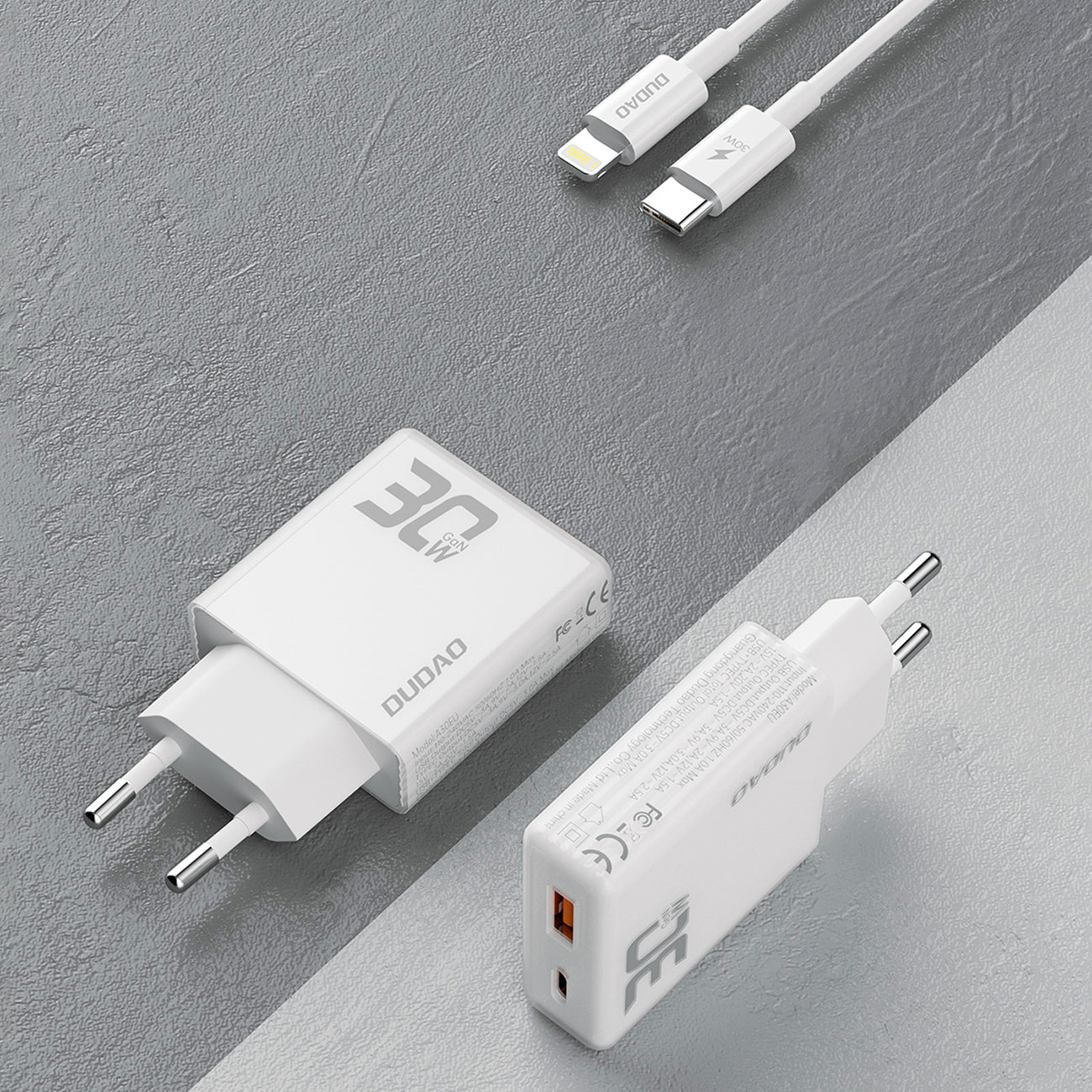 Power Supply Enclosures – GaN A30EUL 30W USB-A USB-C mains - Carlat