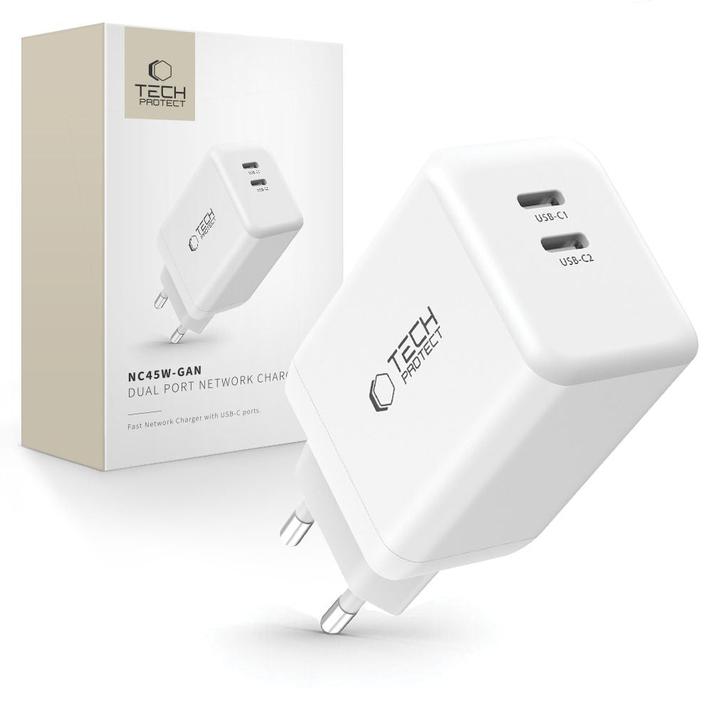 Power Supply Enclosures – NC45W-GAN 2x USB-C 45W wall charger - Carlat