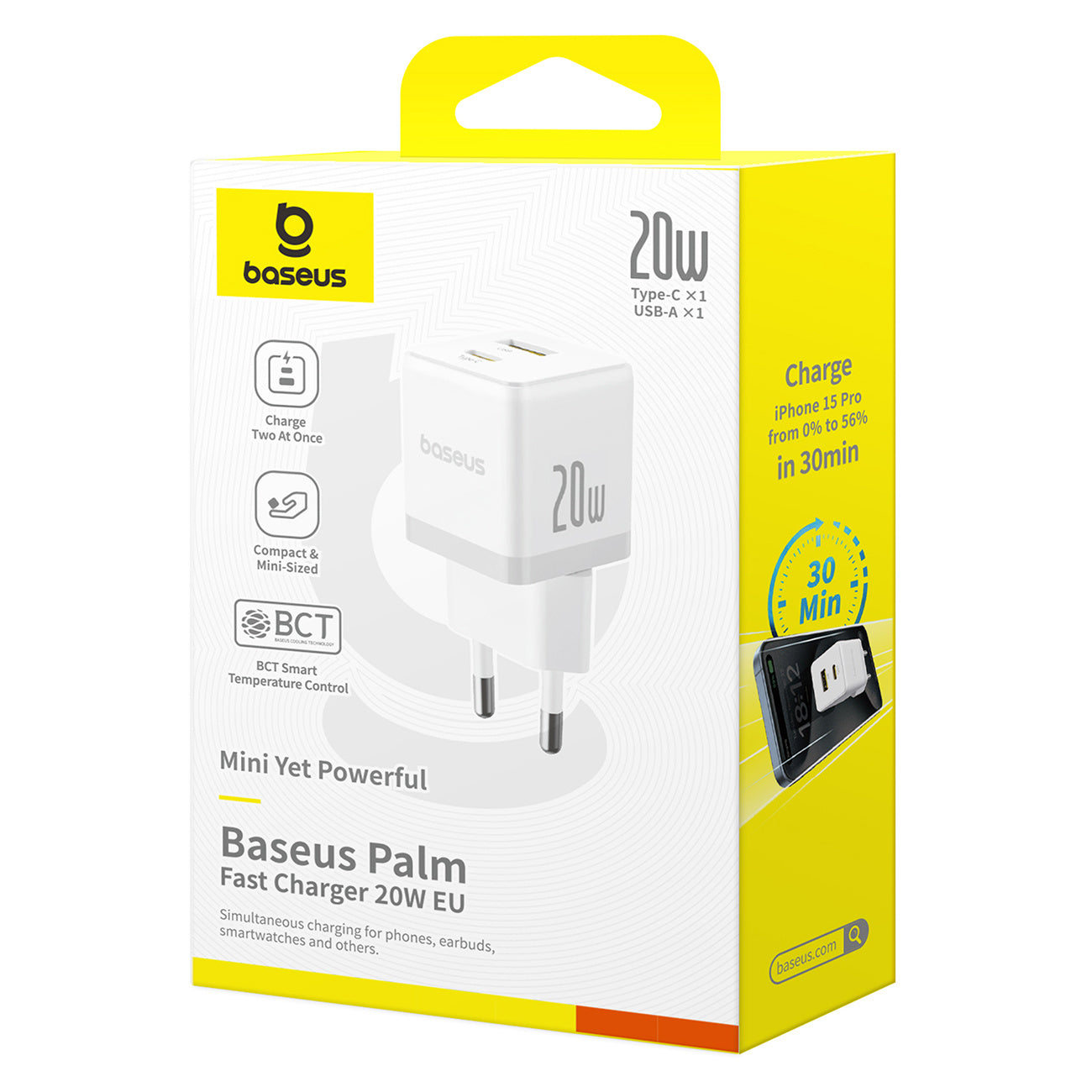 Power Supply Enclosures – Palm 20W USB-C USB-A wall charger - Carlat