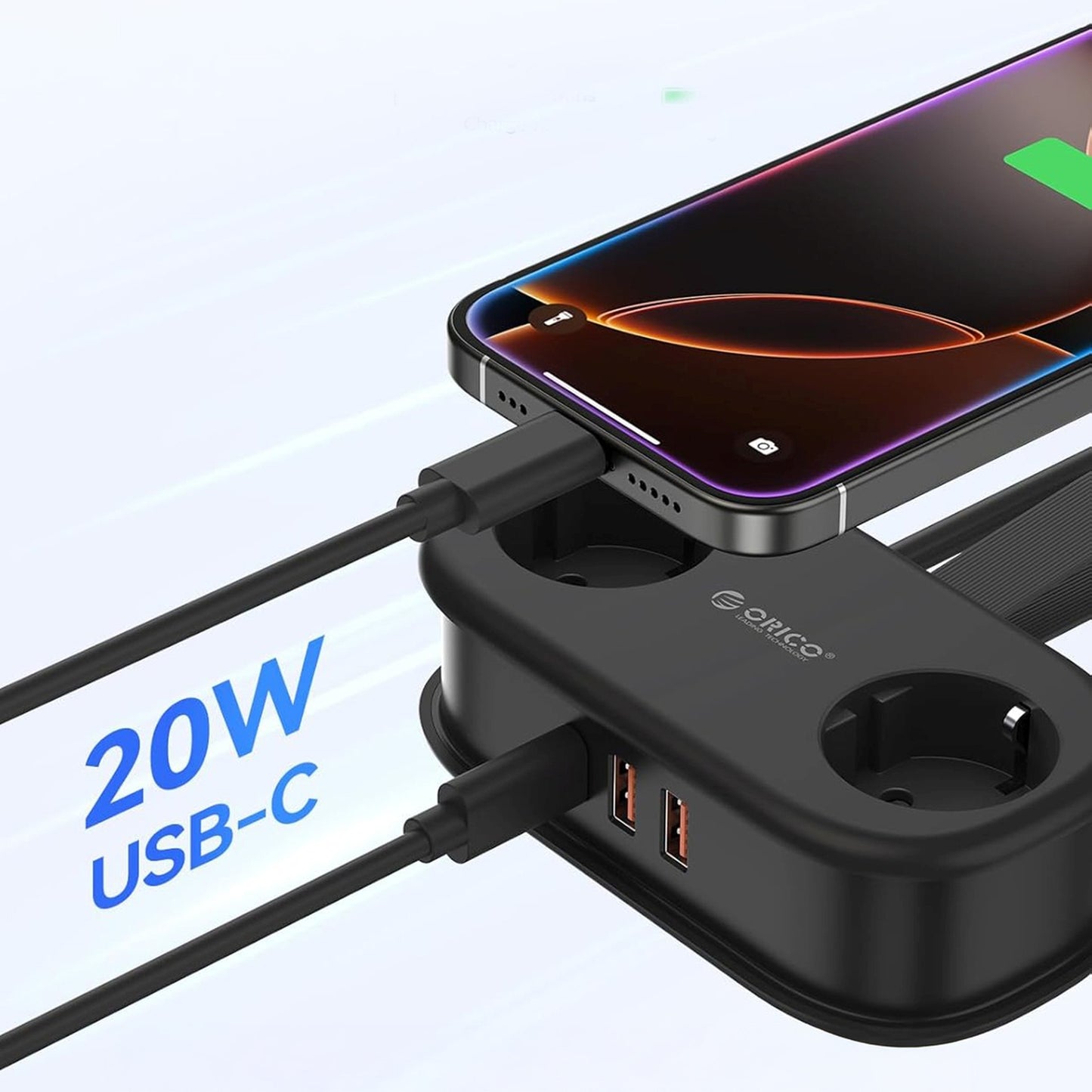 Power Supply Enclosures – Power strip 5in1 AC USB-A USB-C - Carlat