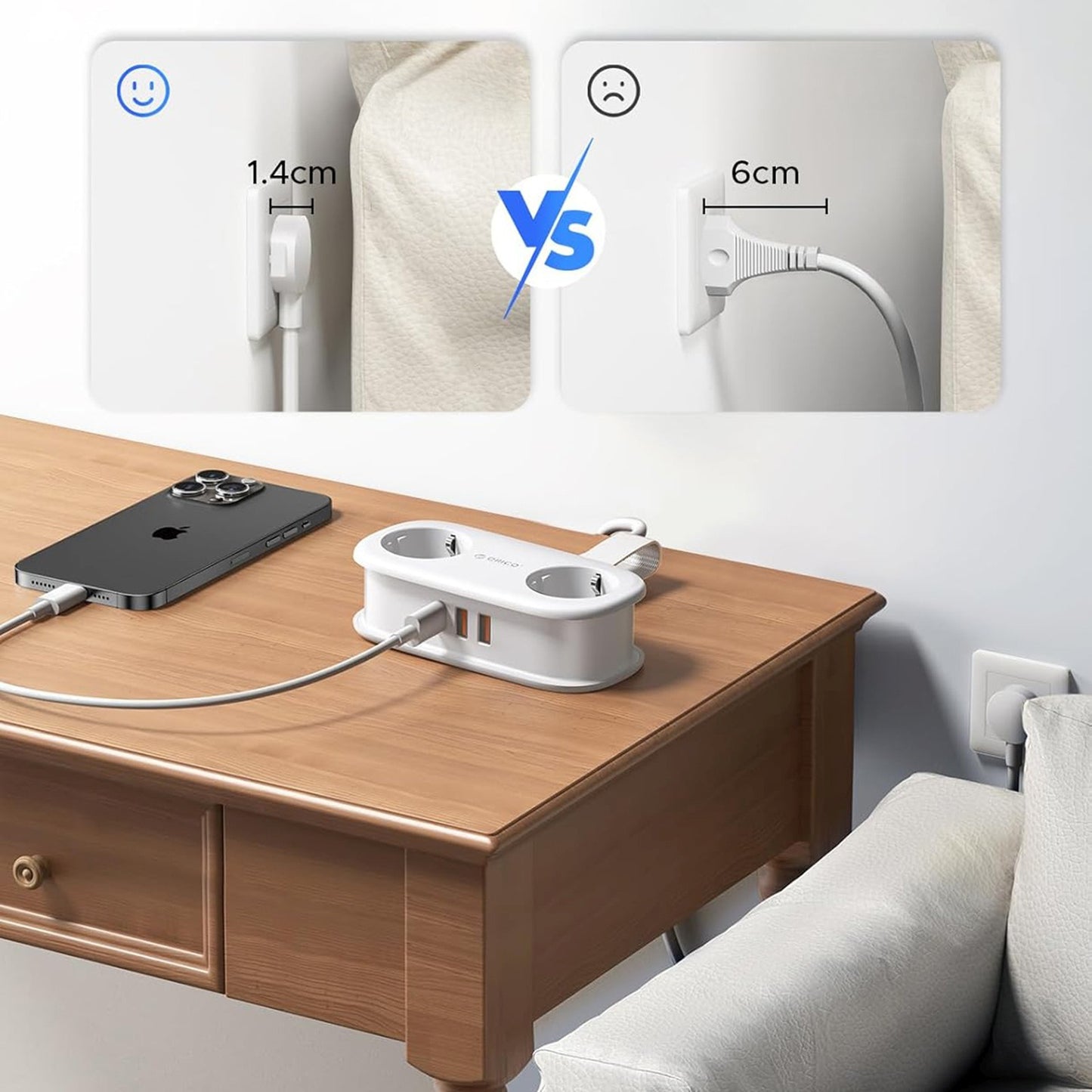 Power Supply Enclosures – Power strip 5in1 AC USB-A USB-C - Carlat
