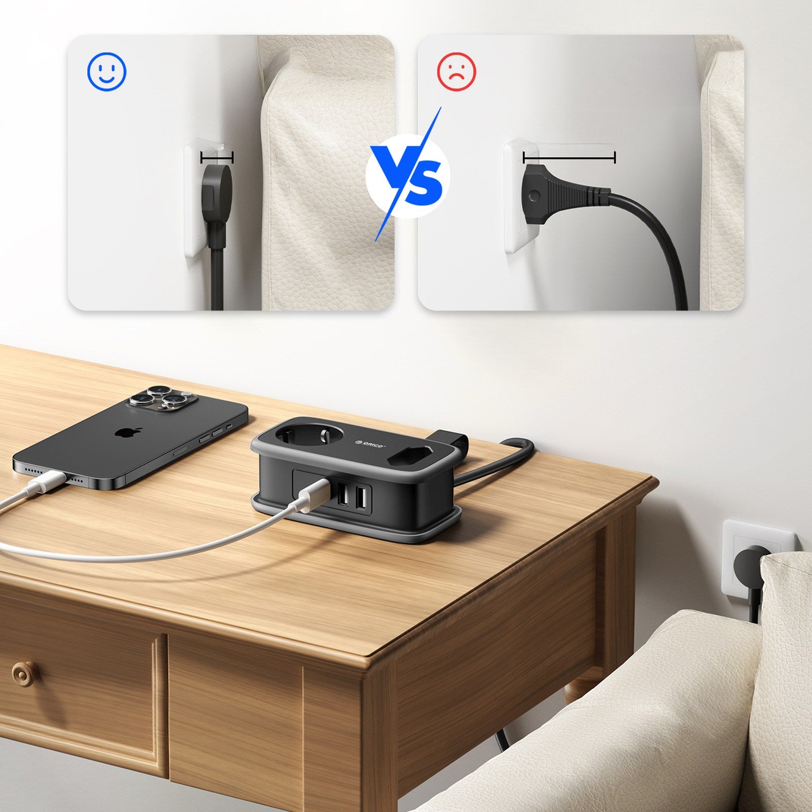 Power Supply Enclosures – Power strip 5in1 AC USB-A USB-C - Carlat