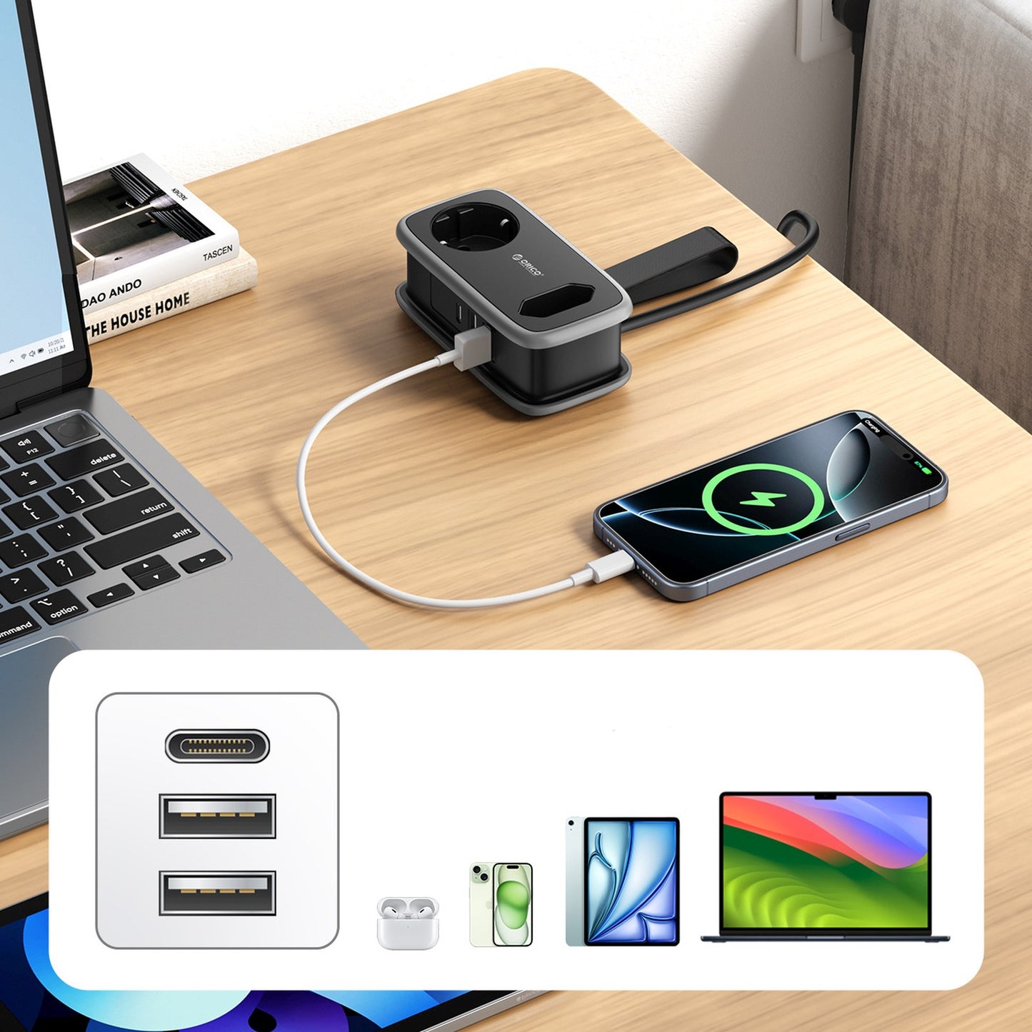 Power Supply Enclosures – Power strip 5in1 AC USB-A USB-C - Carlat