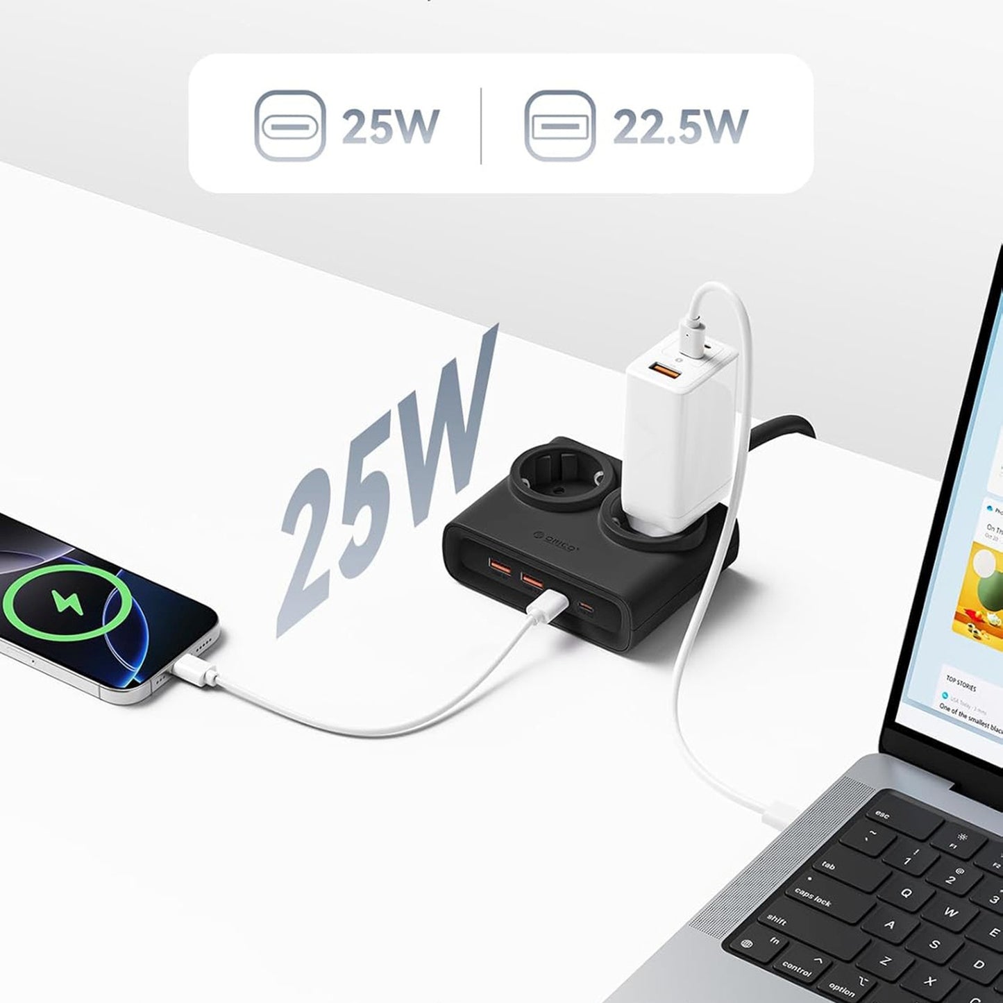 Power Supply Enclosures – Power strip 6in1 AC USB-A USB-C - Carlat