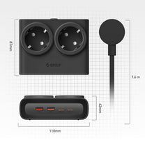 Power Supply Enclosures – Power strip 6in1 AC USB-A USB-C - Carlat