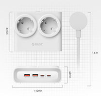 Power Supply Enclosures – Power strip 6in1 AC USB-A USB-C - Carlat