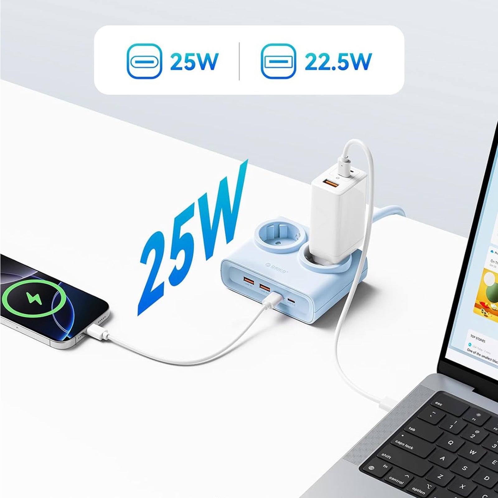 Power Supply Enclosures – Power strip 6in1 AC USB-A USB-C - Carlat