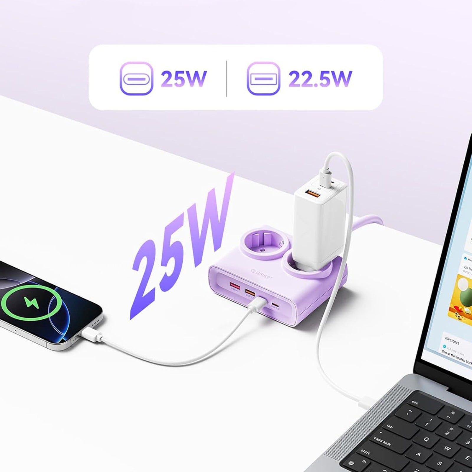 Power Supply Enclosures – Power strip 6in1 AC USB-A USB-C - Carlat