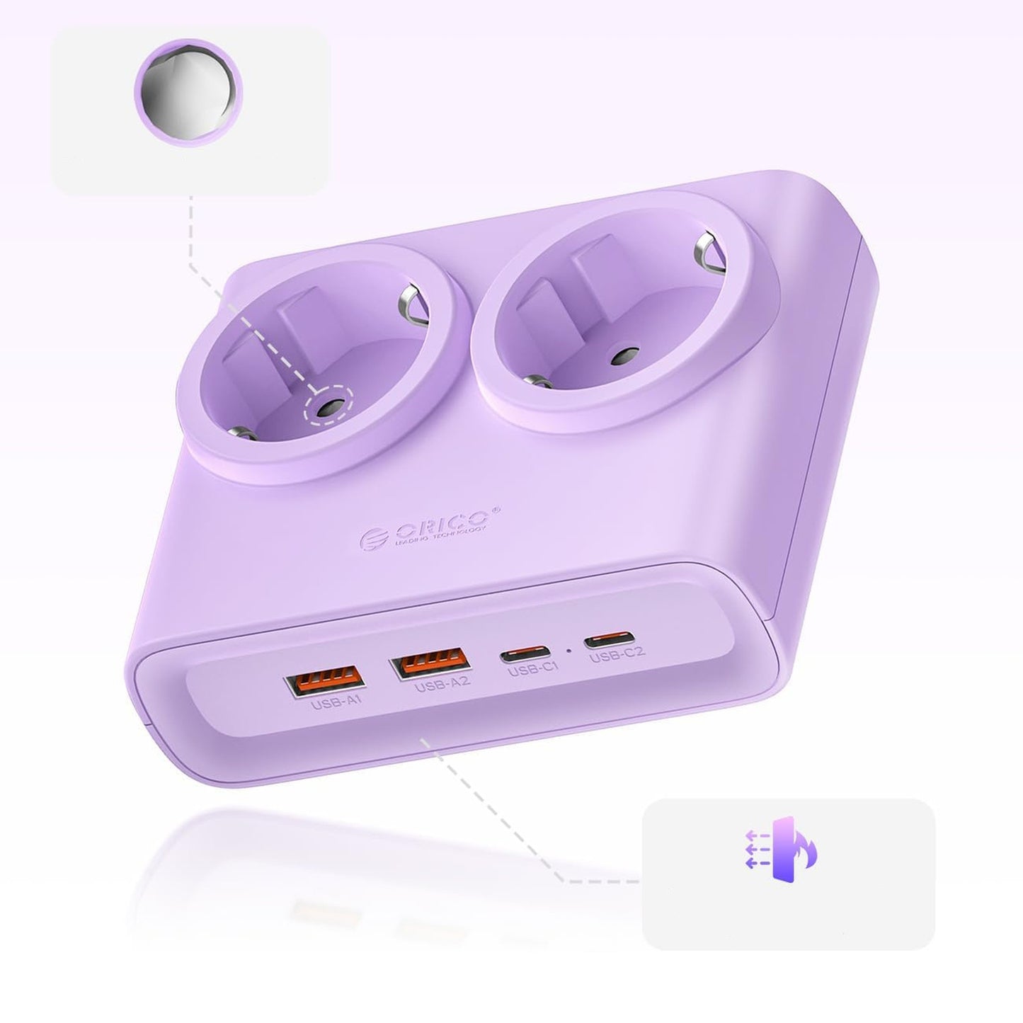 Power Supply Enclosures – Power strip 6in1 AC USB-A USB-C - Carlat