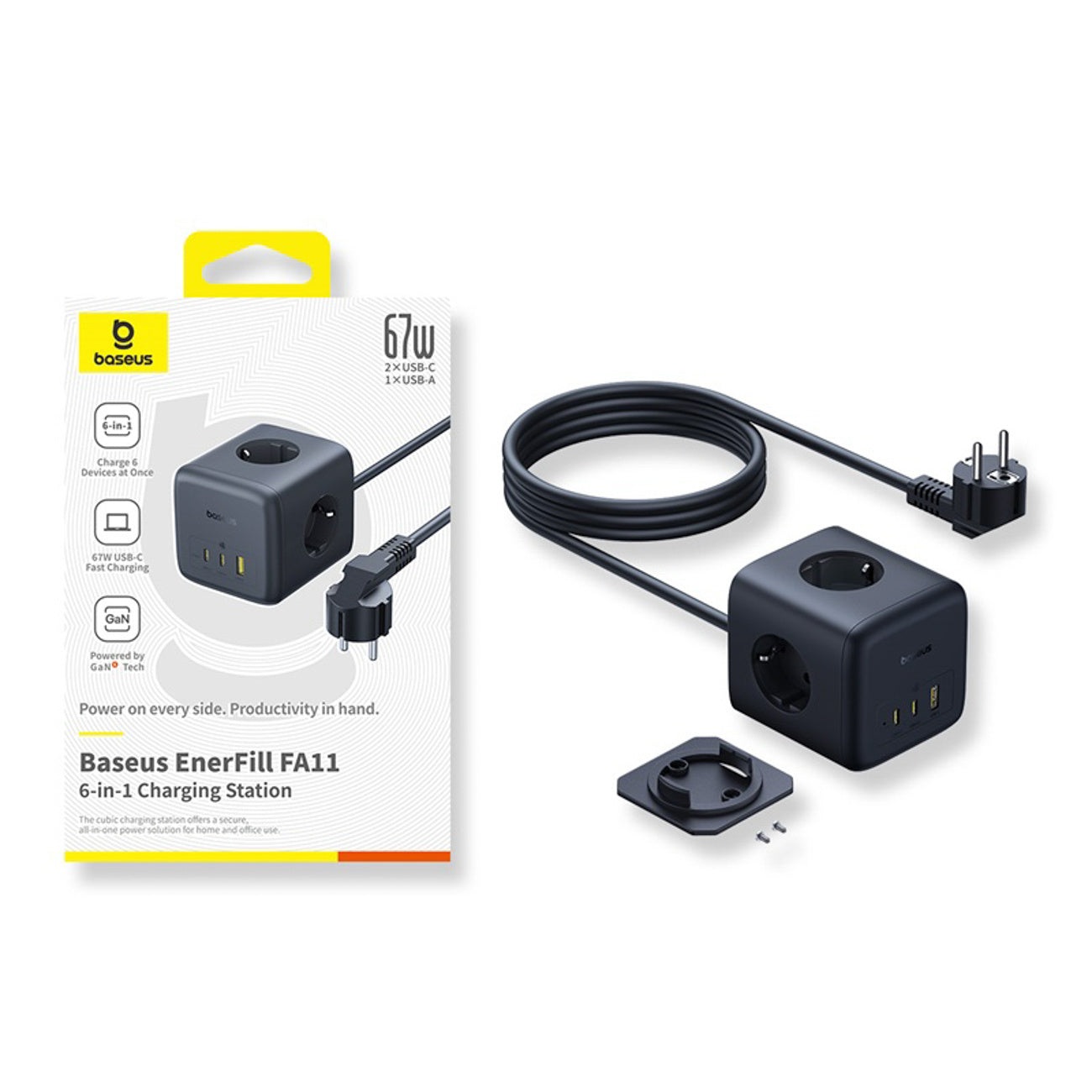 Power Supply Enclosures – Power strip USB-A cube USB-C EU - Carlat