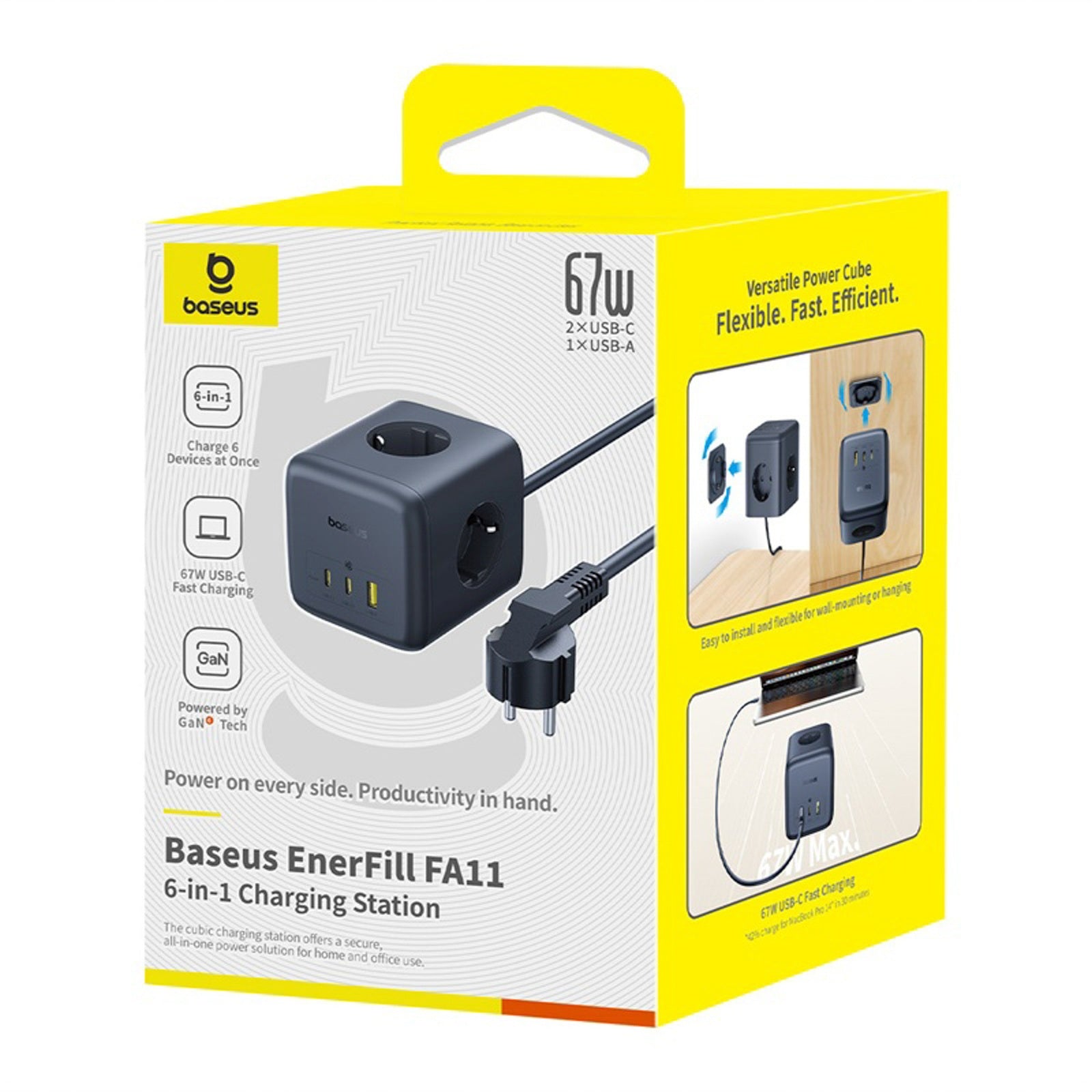 Power Supply Enclosures – Power strip USB-A cube USB-C EU - Carlat
