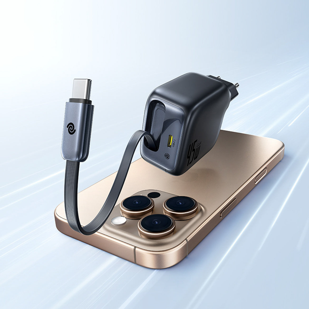 Power Supply Enclosures – USB-C wall charger with retractable USB-C - Carlat
