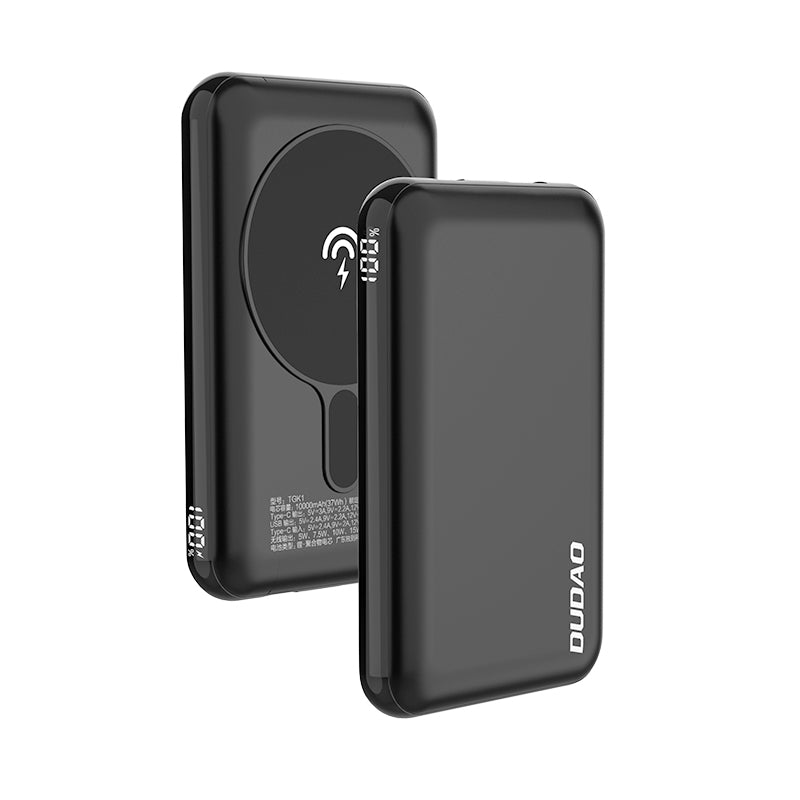 Powerbank 10000mAh TGK1 with MagSafe 15W wireless charger black - Carlat