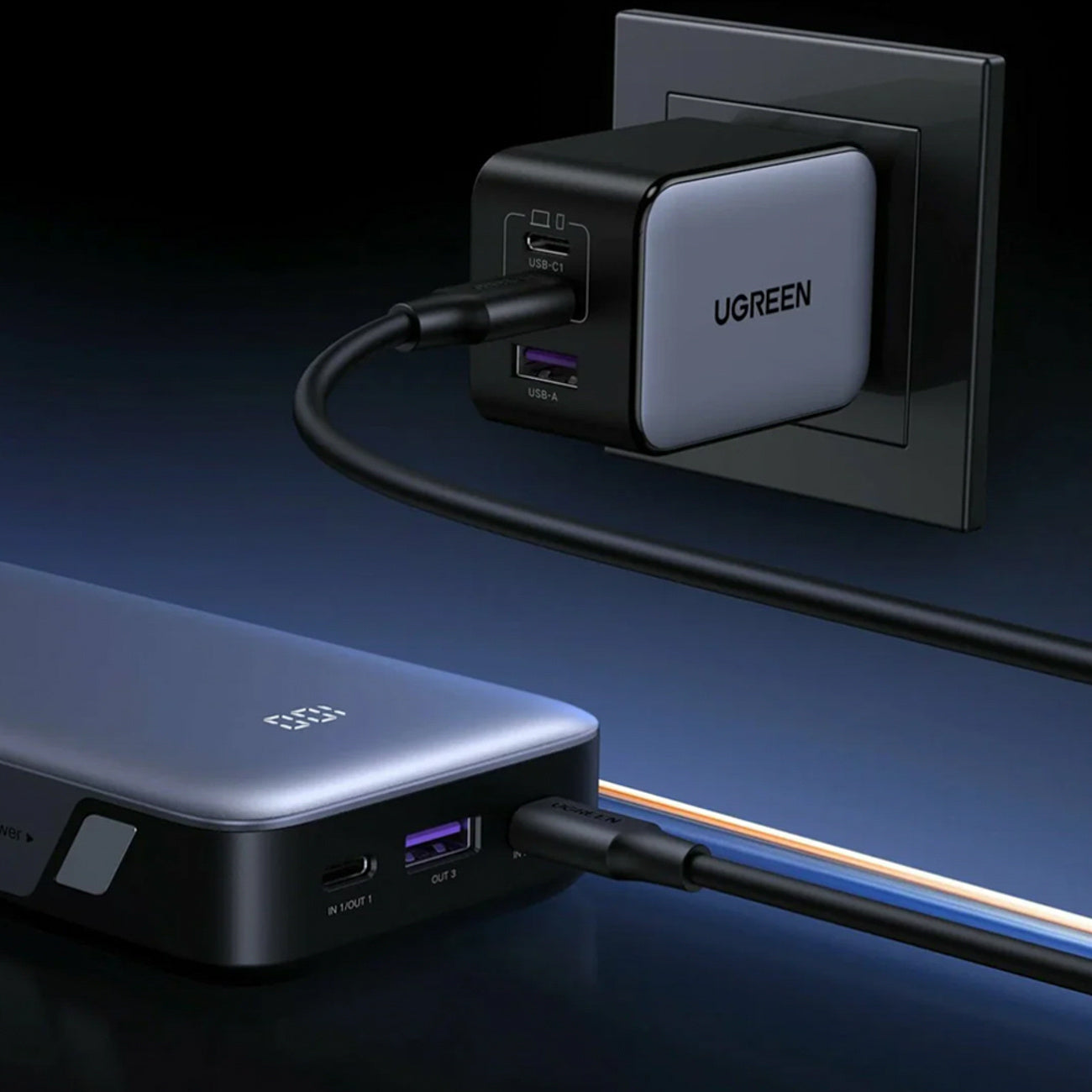 Powerbank 10000mAh USB-A USB-C Nexode 30W - gray - Carlat