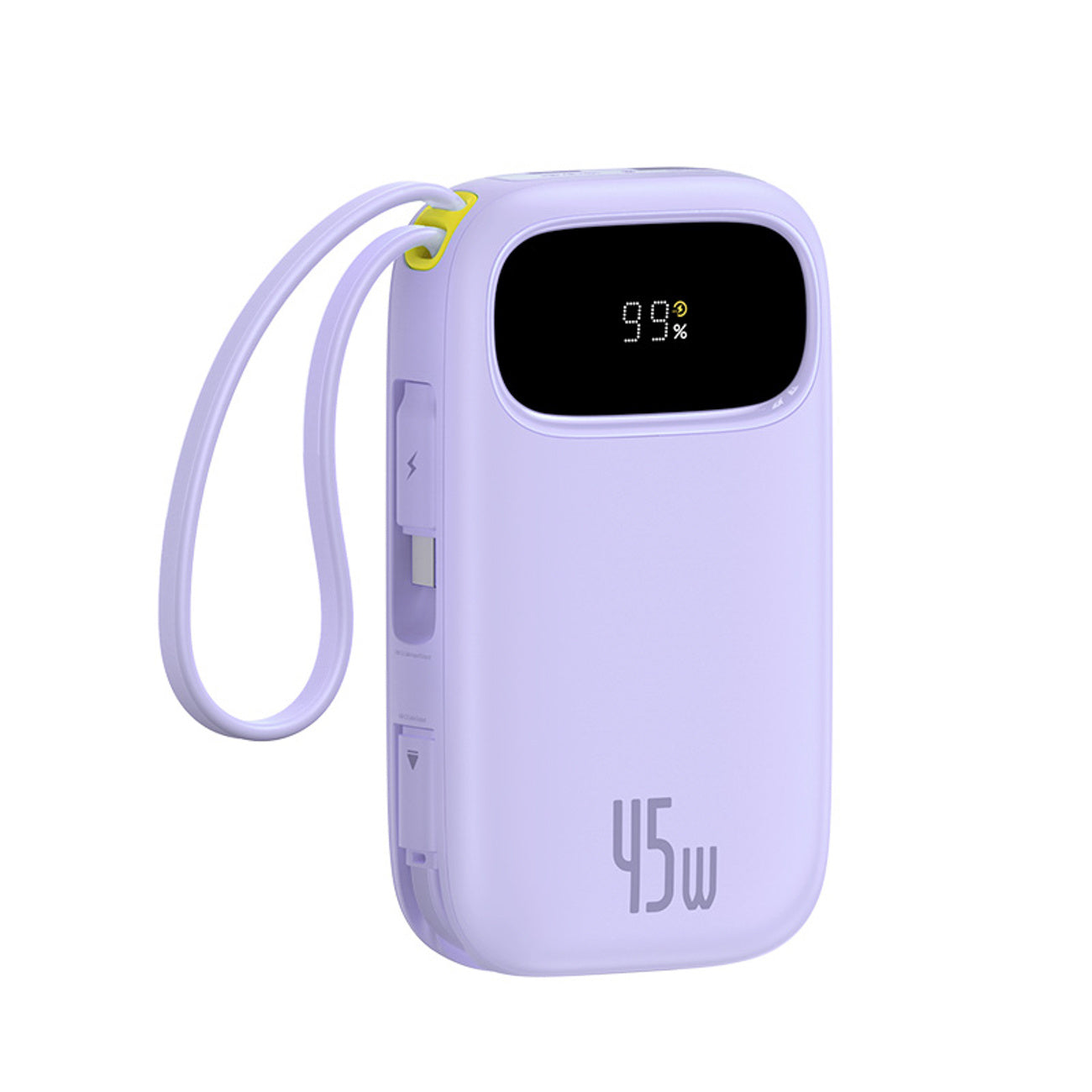 Powerbank 20000mAh 45W with display with USB-C Lightning cables EnerFill FC31 - purple - Carlat