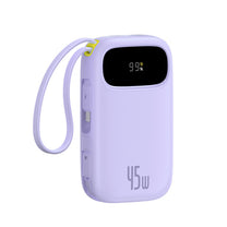 Powerbank 20000mAh 45W with display with USB-C Lightning cables EnerFill FC31 - purple - Carlat