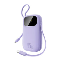 Powerbank 20000mAh 45W with display with USB-C Lightning cables EnerFill FC31 - purple - Carlat