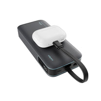 Powerbank 20000mAh USB-A USB-C with integrated 40W cable - gray - Carlat