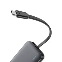 Powerbank 20000mAh USB-A USB-C with integrated 40W cable - gray - Carlat