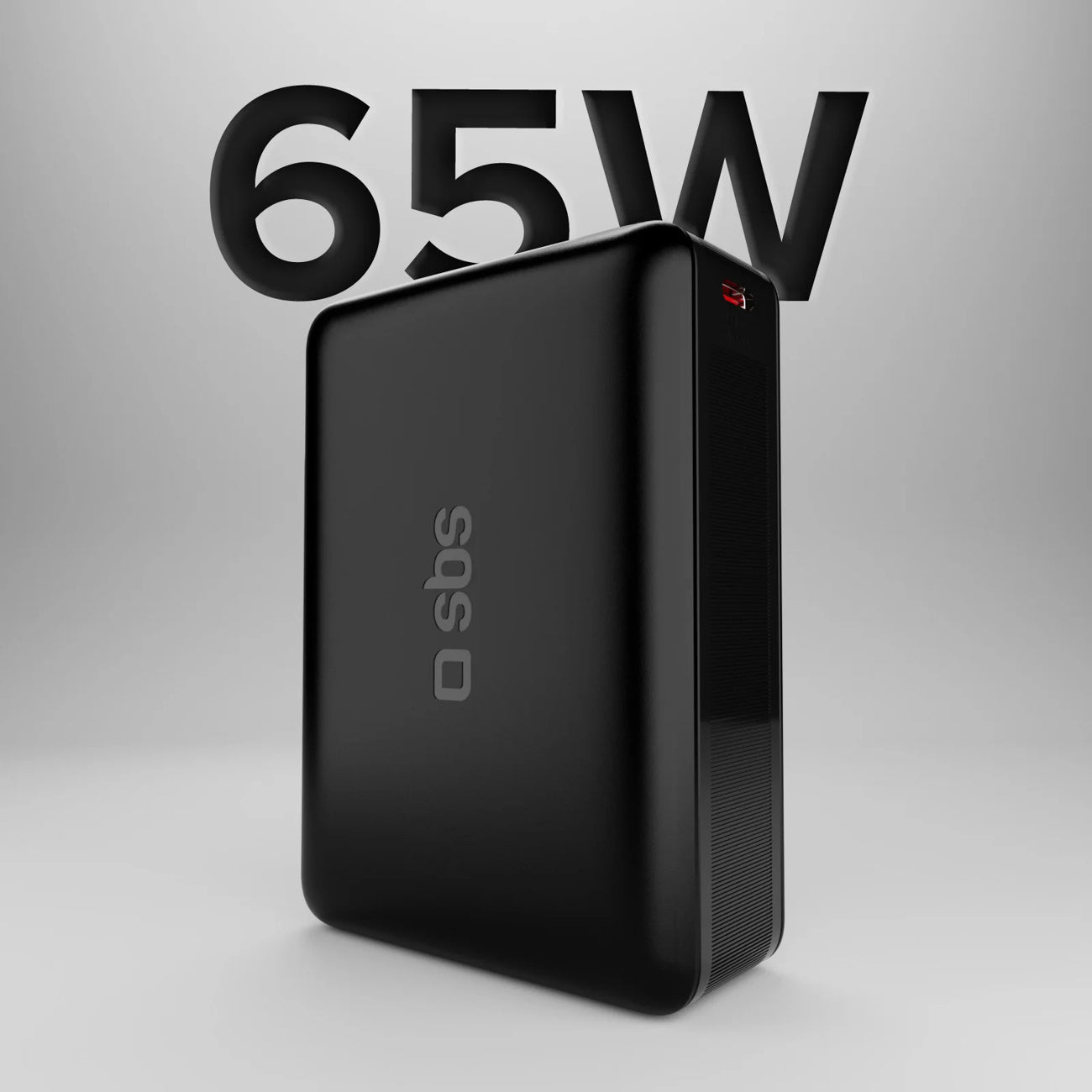 Powerbank 20000mAh for laptop tablet smartphone PD AFC USB-C USB-A 65W - black - Carlat